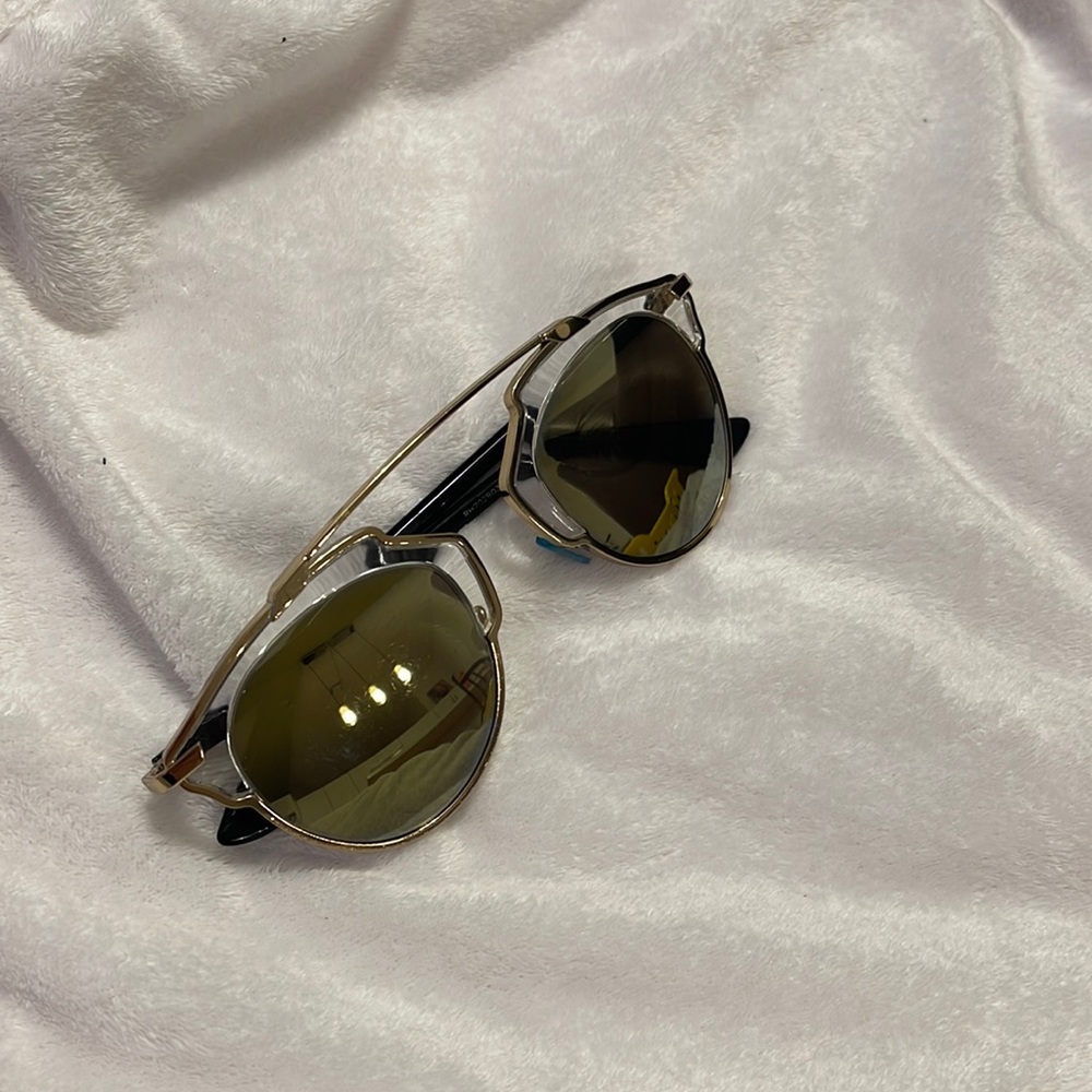CHRISTIAN DIOR SO REAL SUNGLASSES GOLD